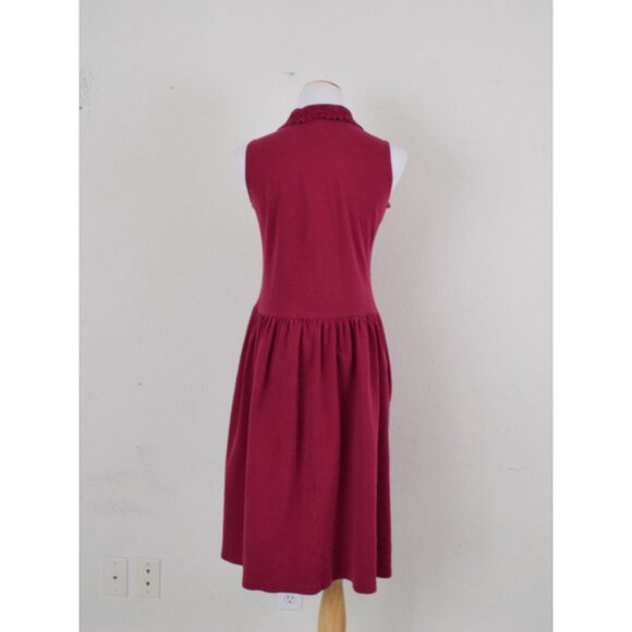 Vintage Faded‎ Cranberry Dress | 80s Cotton dress size S - Picture 3 of 10
